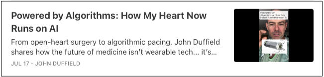 Article: Powered by Algorithms — How My Heart Now Runs on AI